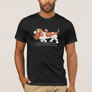Beschäftigtes Basset Hound T-Shirt