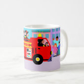 Beschäftigtes Löschfahrzeug Kaffeetasse (VorderseiteRechts)