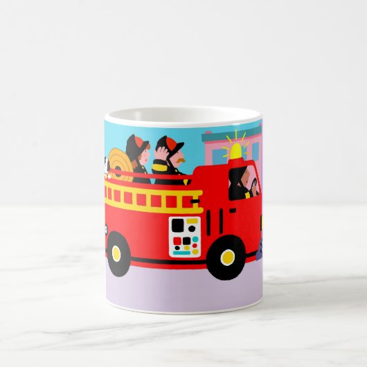 Beschäftigtes Löschfahrzeug Kaffeetasse (Mittel)