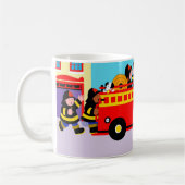 Beschäftigtes Löschfahrzeug Kaffeetasse (Links)