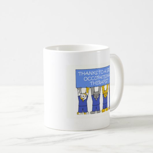 Beschäftigungstherapeut-Dank Kaffeetasse (VorderseiteRechts)