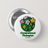 Beschäftigungstherapie-Blüte 2 Button (Vorne & Hinten)