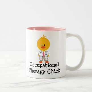 Beschäftigungstherapie-Küken-Tasse Zweifarbige Tasse