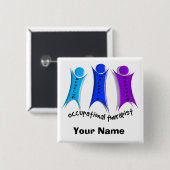 Beschäftigungstherapie-Namen-Knöpfe Button (Vorne & Hinten)