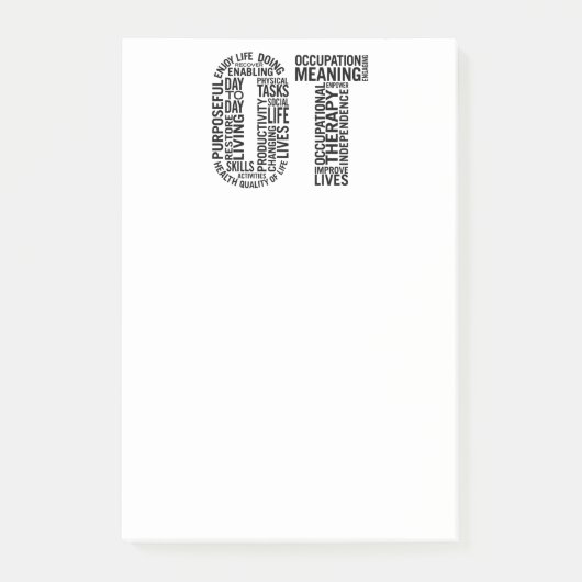 Beschäftigungstherapie OT Post-it Klebezettel (Vorderseite)