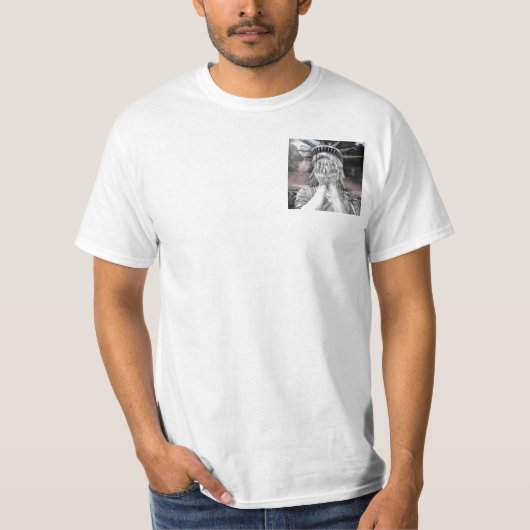 Beschämtes Freiheitsstatue T-Shirt (Vorderseite)