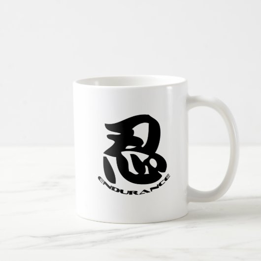 Beschatten Sie Krieger Bujinkan Dojo-Logo wiith Kaffeetasse (Rechts)