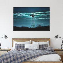Beschattete Windmühle - Dunkle Himmel Fotografie L