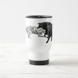 Beschattetes Pug-Paar, Mobile Freude Reisebecher