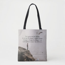 Beschauliche Küsten-Szene - Serenity Prayer Tasche