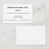 Bescheidene, berufliche Geschäfts-Karte Visitenkarte (Vorne/Hinten)