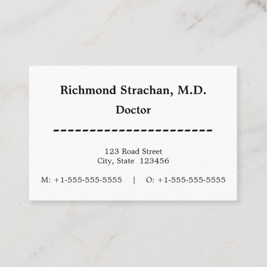 Bescheidene, berufliche Geschäfts-Karte Visitenkarte (Vorderseite)