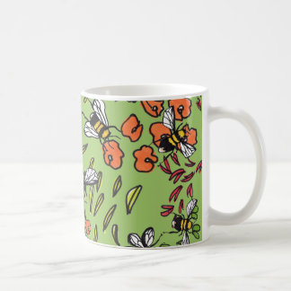 Bescheidene Hummelnflowerbed-Tasse Kaffeetasse