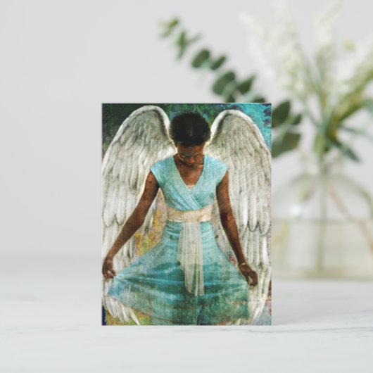 Bescheidener Engel Postkarte (Stehend Vorderseite)