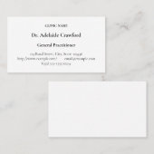 Bescheidener, medizinischer visitenkarte (Vorne/Hinten)