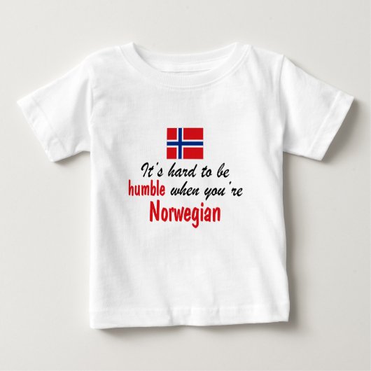 Bescheidener Norweger Baby T-shirt (Vorderseite)