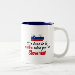 Bescheidener Slowene Zweifarbige Tasse