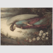 Bescheidener Waldengel Blumen Gebetsdecoupage Seidenpapier (Vorderseite)