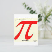 Bescheidenes Pi R Quadrat Lustig Postkarte (Stehend Vorderseite)