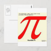 Bescheidenes Pi R Quadrat Lustig Postkarte (Vorne/Hinten)