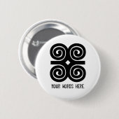 Bescheidenheit Adinkra Symbol Dwennimmen Stärken-| Button (Vorne & Hinten)
