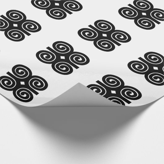 Bescheidenheit Adinkra Symbol Dwennimmen Stärken-| Geschenkpapier (Ecke)