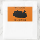 BESCHEINIGTER BULLDOZER-BETRIEBSMOTOR VINTAG RECHTECKIGER AUFKLEBER (Tasche)