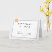 Bescheinigung der Idiocy Apology Card Karte (Gelbe Blume)