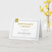 Bescheinigung der Idiocy Apology Card Karte (Gelbe Blume)