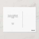 Bescheinigung der Idiocy Apology Postcard // Gray Postkarte (Rückseite)