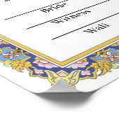 Bescheinigung der Islamischen Blumengrenze Nikkah Poster (Ecke)