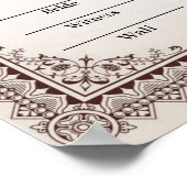 Bescheinigung der Islamischen Blumengrenze Nikkah Poster (Ecke)
