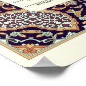 Bescheinigung der Islamischen Blumengrenze Nikkah Poster (Ecke)
