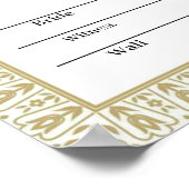 Bescheinigung der Islamischen Blumengrenze Nikkah Poster (Ecke)