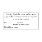 Bescheinigung der wahren Kopie des Originals "Gere Permastempel (Design)