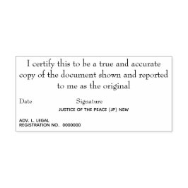 Bescheinigung der wahren Kopie des Originals "Gere Permastempel