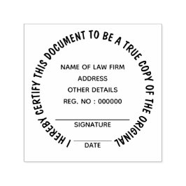 Bescheinigung der wahren Kopie des Originals | run Permastempel