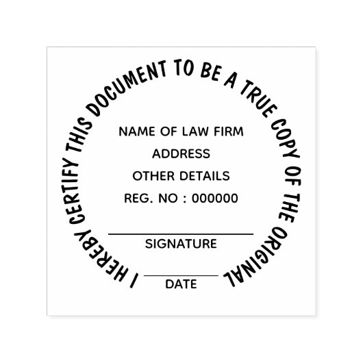 Bescheinigung der wahren Kopie des Originals | run Permastempel (Design)