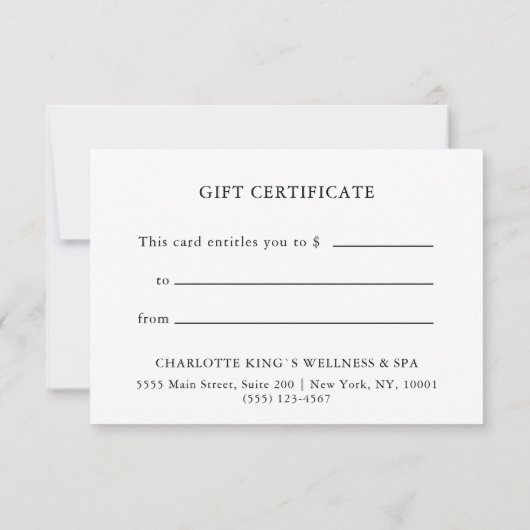 BESCHEINIGUNG FÜR UNTERNEHMEN | Modernes Braun (Rückseite)