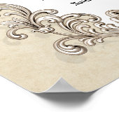 Bescheinigung Hochzeit-Ehe-(Zierwahre) Poster (Ecke)