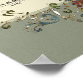 Bescheinigung Hochzeit-Ehe-(Zierwahre) Poster (Ecke)