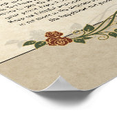 Bescheinigung Hochzeit-Ehe-(Zierwahre) Poster (Ecke)