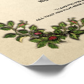 Bescheinigung Hochzeit-Ehe-(Zierwahre) Poster (Ecke)