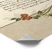 Bescheinigung Hochzeit-Ehe-(Zierwahre) Poster (Ecke)