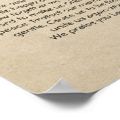 Bescheinigung Hochzeit-Ehe-(Zierwahre) Poster (Ecke)