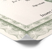 BESCHEINIGUNG POSTER (Ecke)