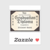 Bescheinigung über den Abschluss des Abschlusses Aufkleber (Blatt)