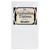 Bescheinigung über den Abschluss des Abschlusses Kleine Geschenktüte (Rückseite)