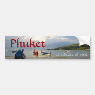 Bescheinigung über den Besuch der Insel Phuket Autoaufkleber