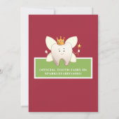 Bescheinigung über den Eingang der offiziellen Zah Einladung (Rückseite)